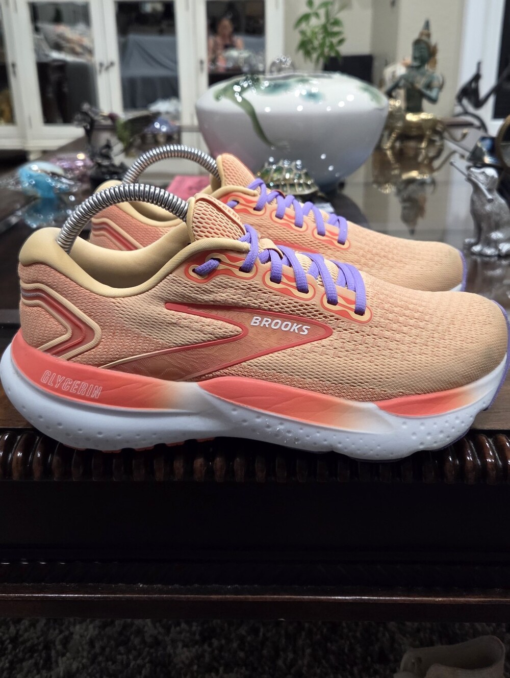 Brooks Glycerine 21 Women’s Peach and Lavender Running Shoes
